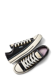 Converse Black Chuck Taylor All Star Crafted Stitching Ox Trainers - Image 5 of 10