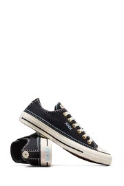 Converse Black Chuck Taylor All Star Crafted Stitching Ox Trainers - Image 6 of 10