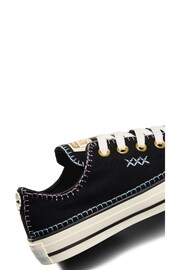 Converse Black Chuck Taylor All Star Crafted Stitching Ox Trainers - Image 9 of 10
