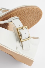 White Leather T-Bar Shoes - Image 6 of 6