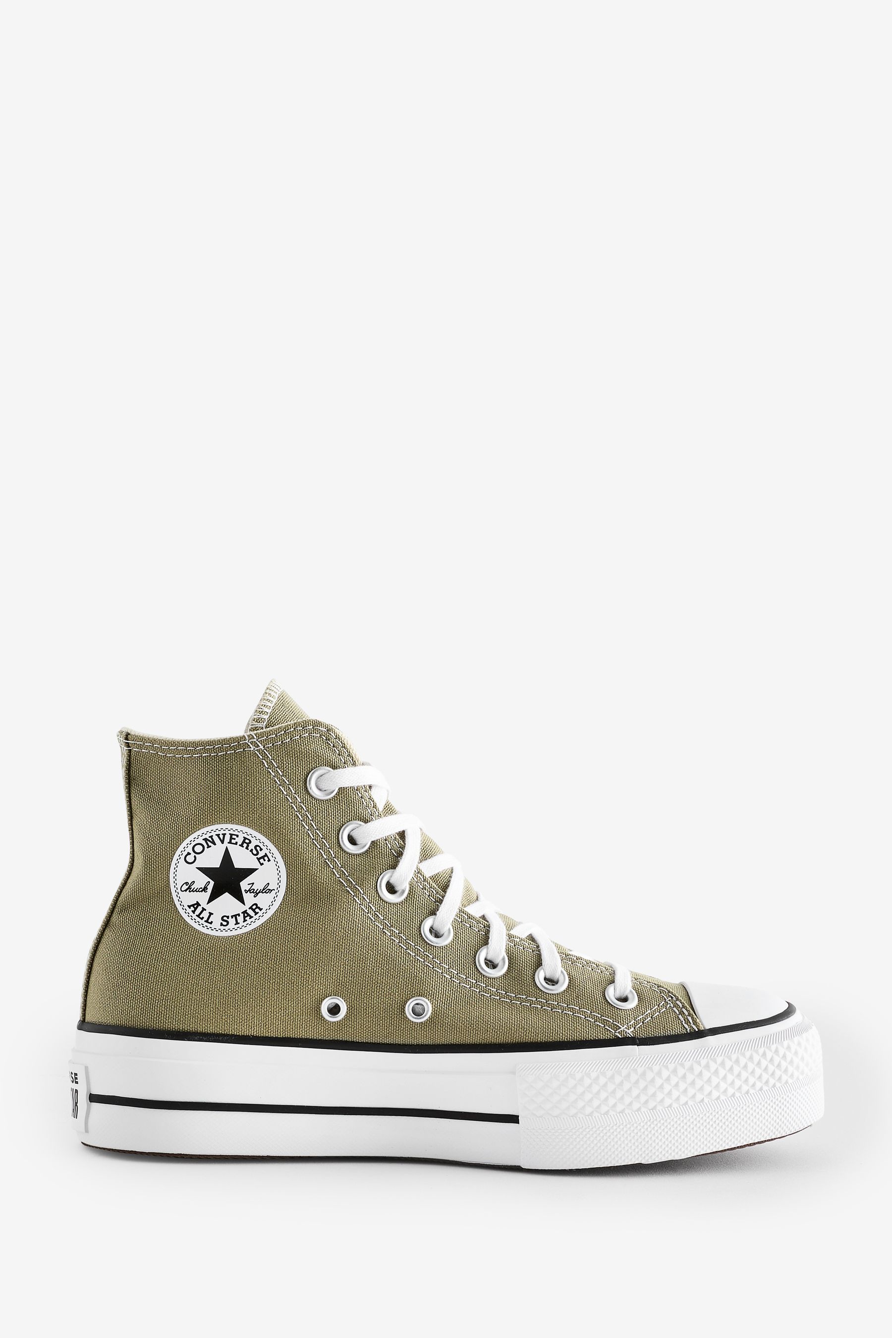 Buy Converse Khaki Green Chuck Taylor All Star High Top Lift Trainers from Next Luxembourg