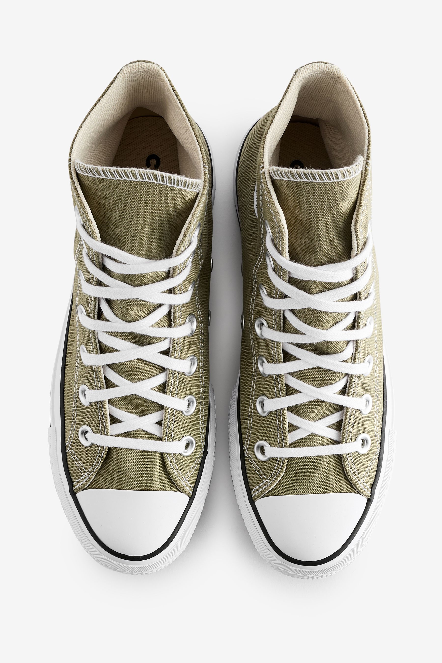 Buy Converse Khaki Green Chuck Taylor All Star High Top Lift Trainers from Next Luxembourg