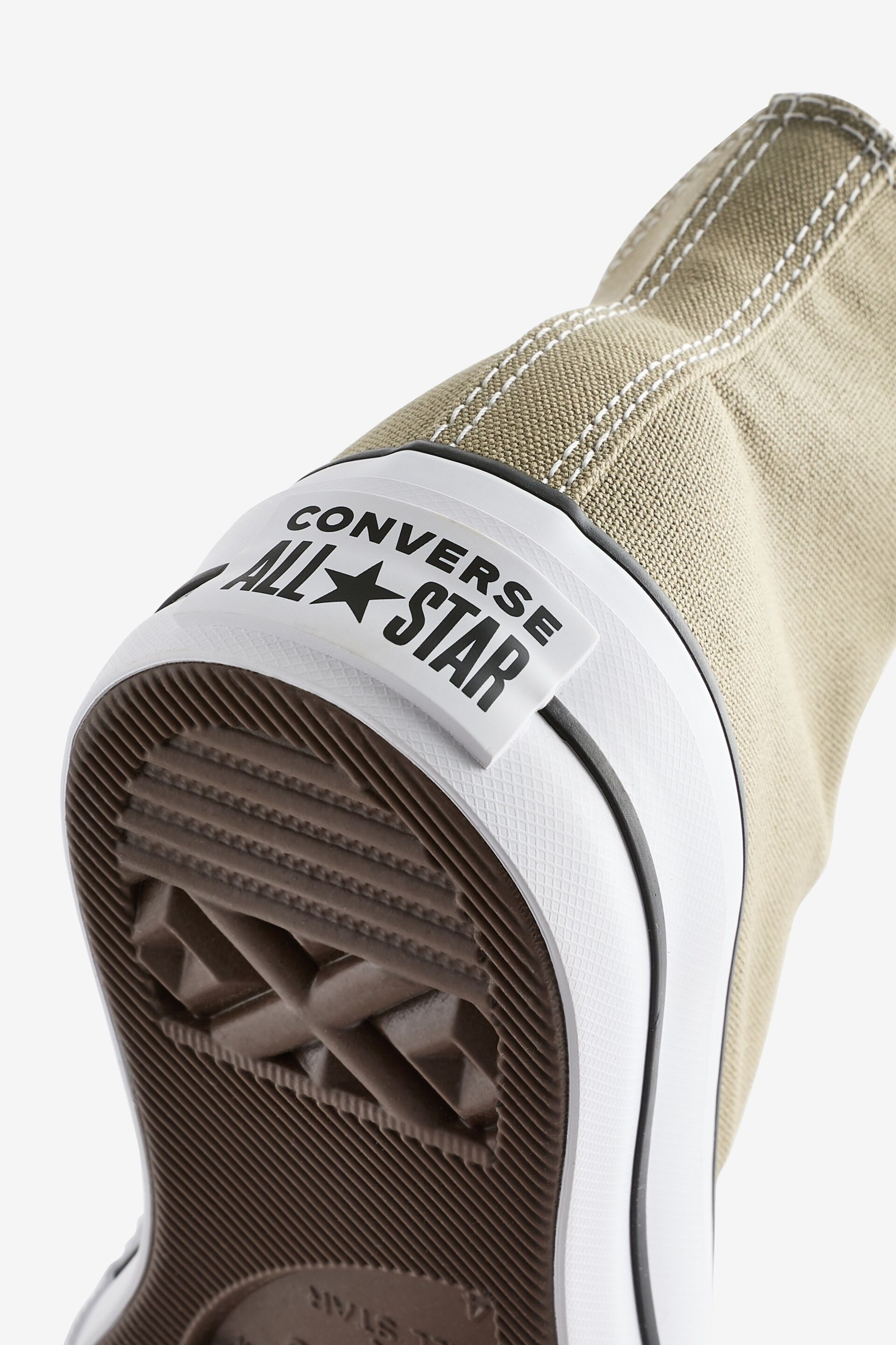 Converse Khaki Green Chuck Taylor All Star High Top Lift Trainers - Image 7 of 9