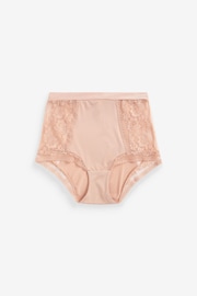 Rose Pink High Rise Microfibre And Lace Knickers - Image 5 of 5