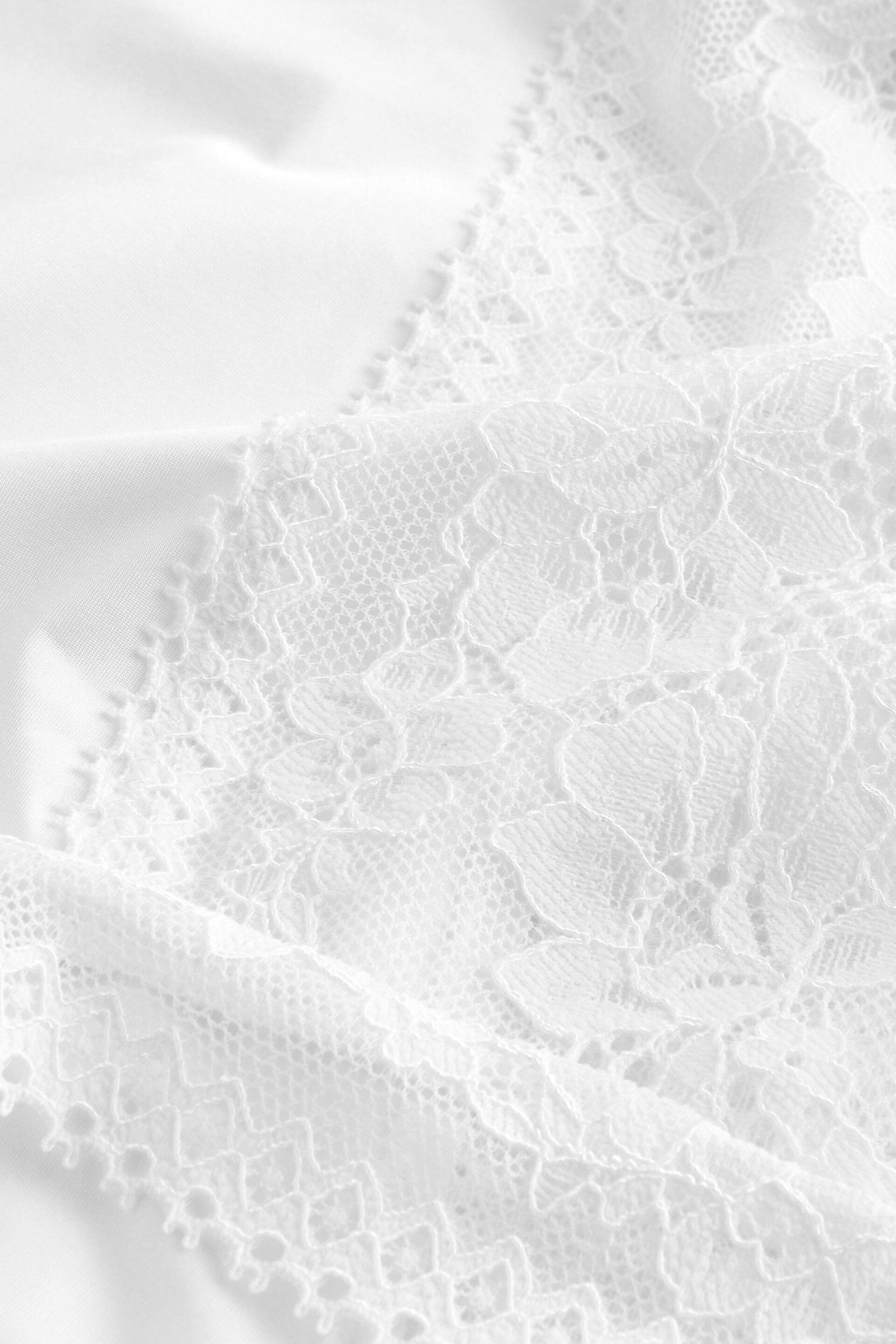 White High Rise Microfibre And Lace Knickers - Image 5 of 5