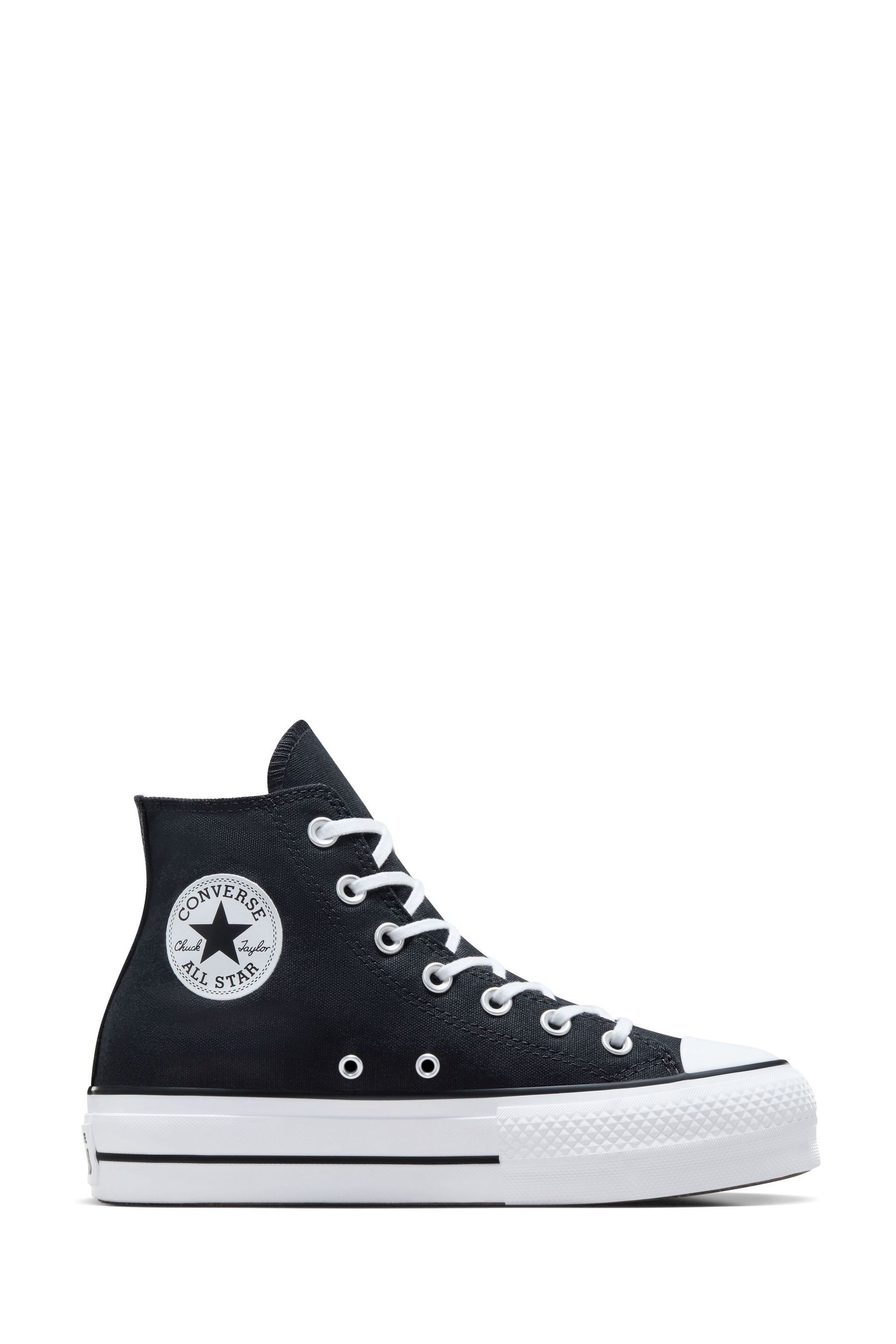 Converse Black White Chuck Taylor All Star Lift High Top Trainers