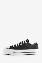 Converse Black Chuck Taylor All Star Lift Ox Trainers - Image 2 of 9