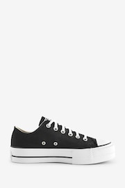 Converse Black Chuck Taylor All Star Lift Ox Trainers - Image 4 of 9