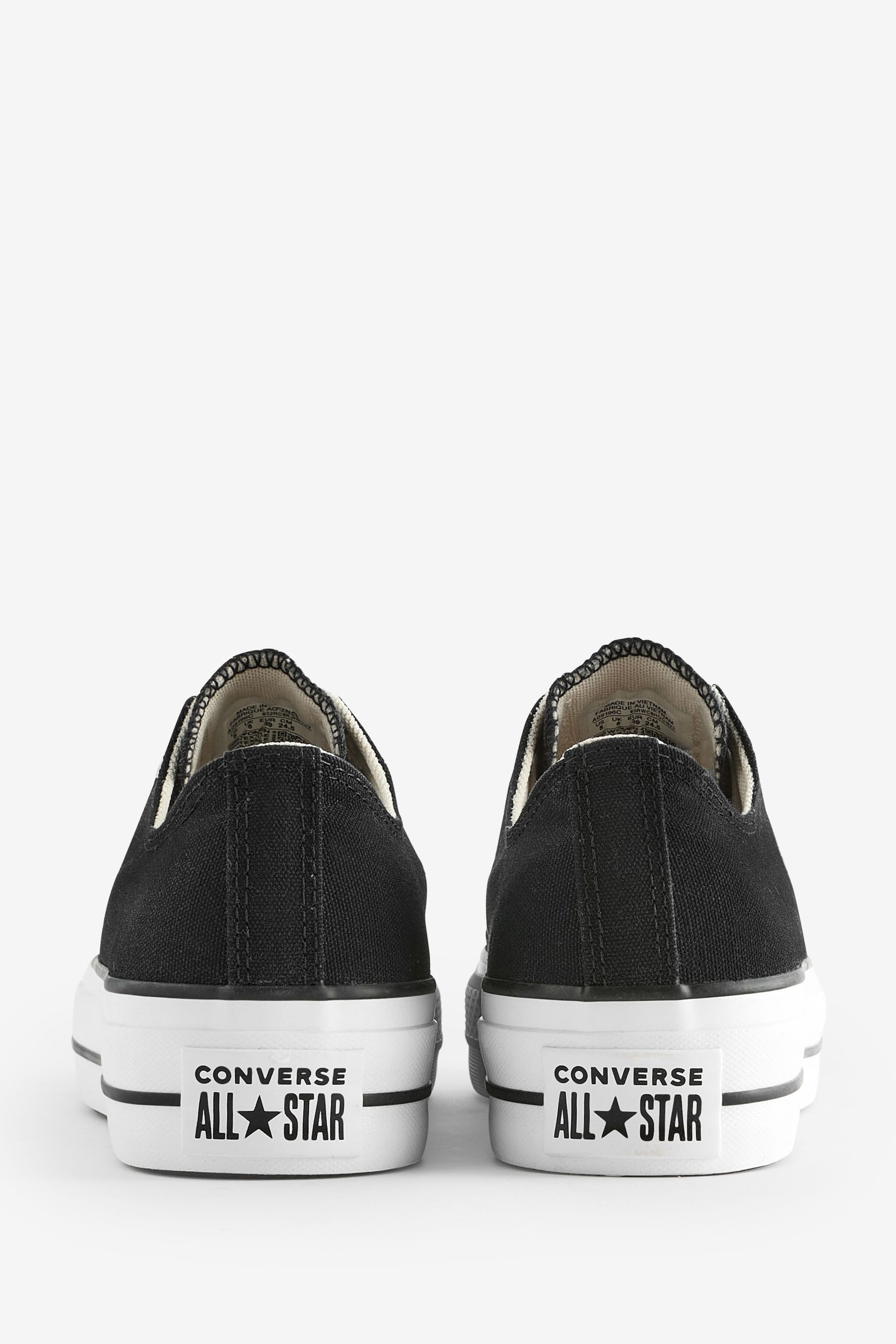 Converse Black Chuck Taylor All Star Lift Ox Trainers - Image 4 of 9