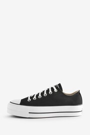 Converse Black Chuck Taylor All Star Lift Ox Trainers - Image 5 of 9