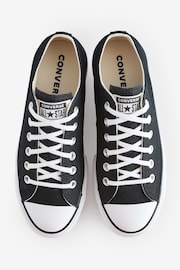 Converse Black Chuck Taylor All Star Lift Ox Trainers - Image 8 of 9