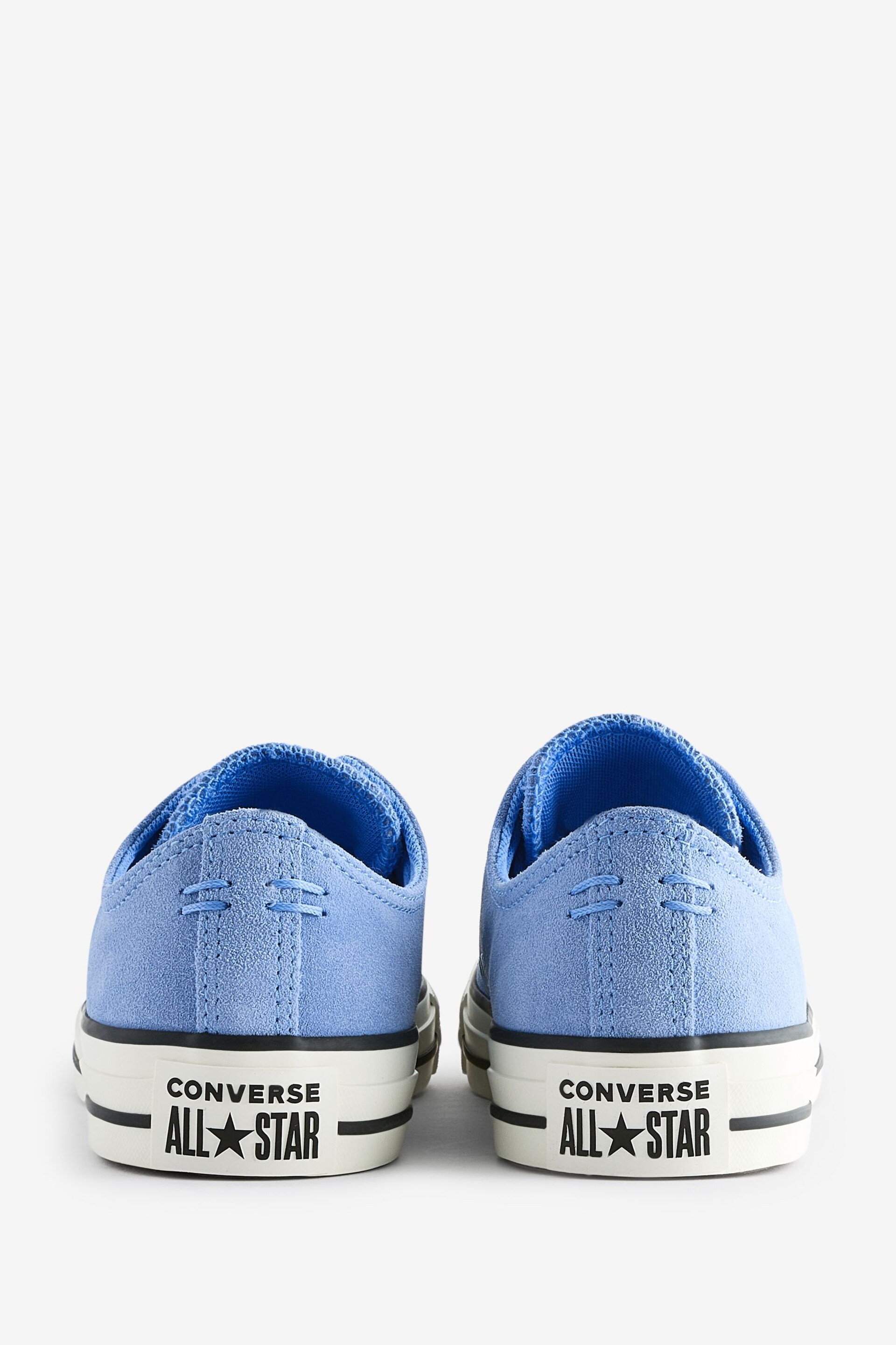 Converse Light Blue Chuck Taylor All Star Suede Ox Trainers - Image 4 of 9