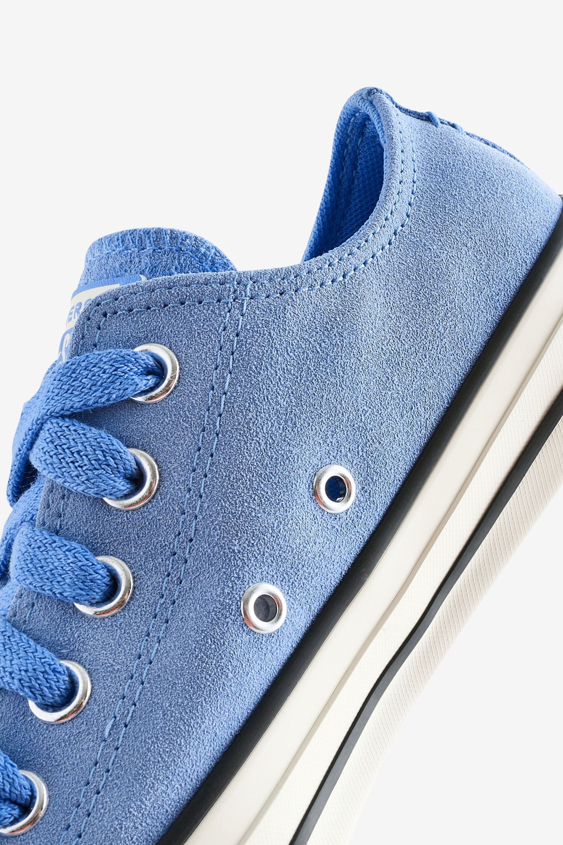 Converse Light Blue Chuck Taylor All Star Suede Ox Trainers - Image 8 of 9