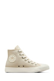 Converse Beige Chuck Taylor All Star High Top Trainers - Image 1 of 12