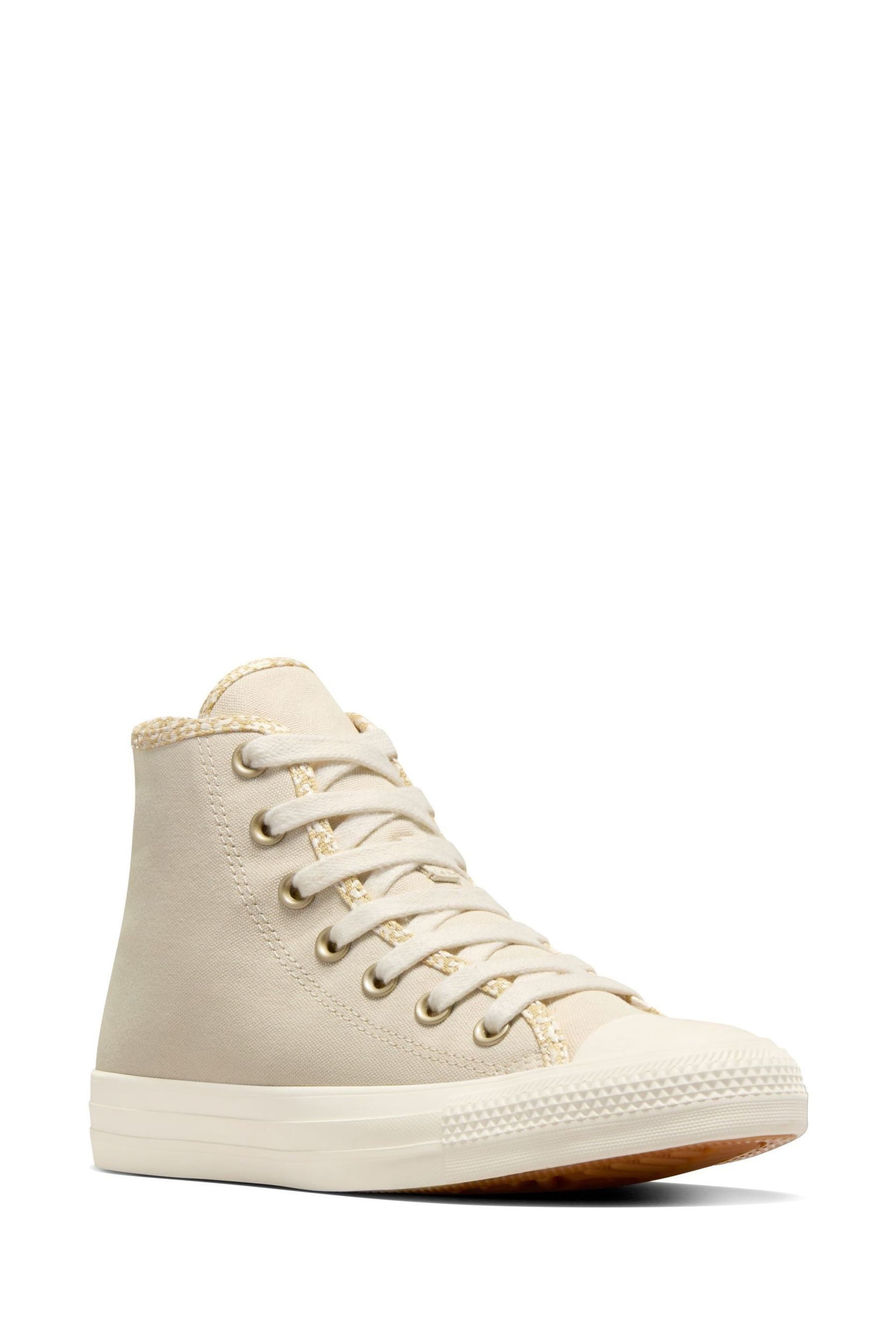 Converse Beige Chuck Taylor All Star High Top Trainers - Image 11 of 12