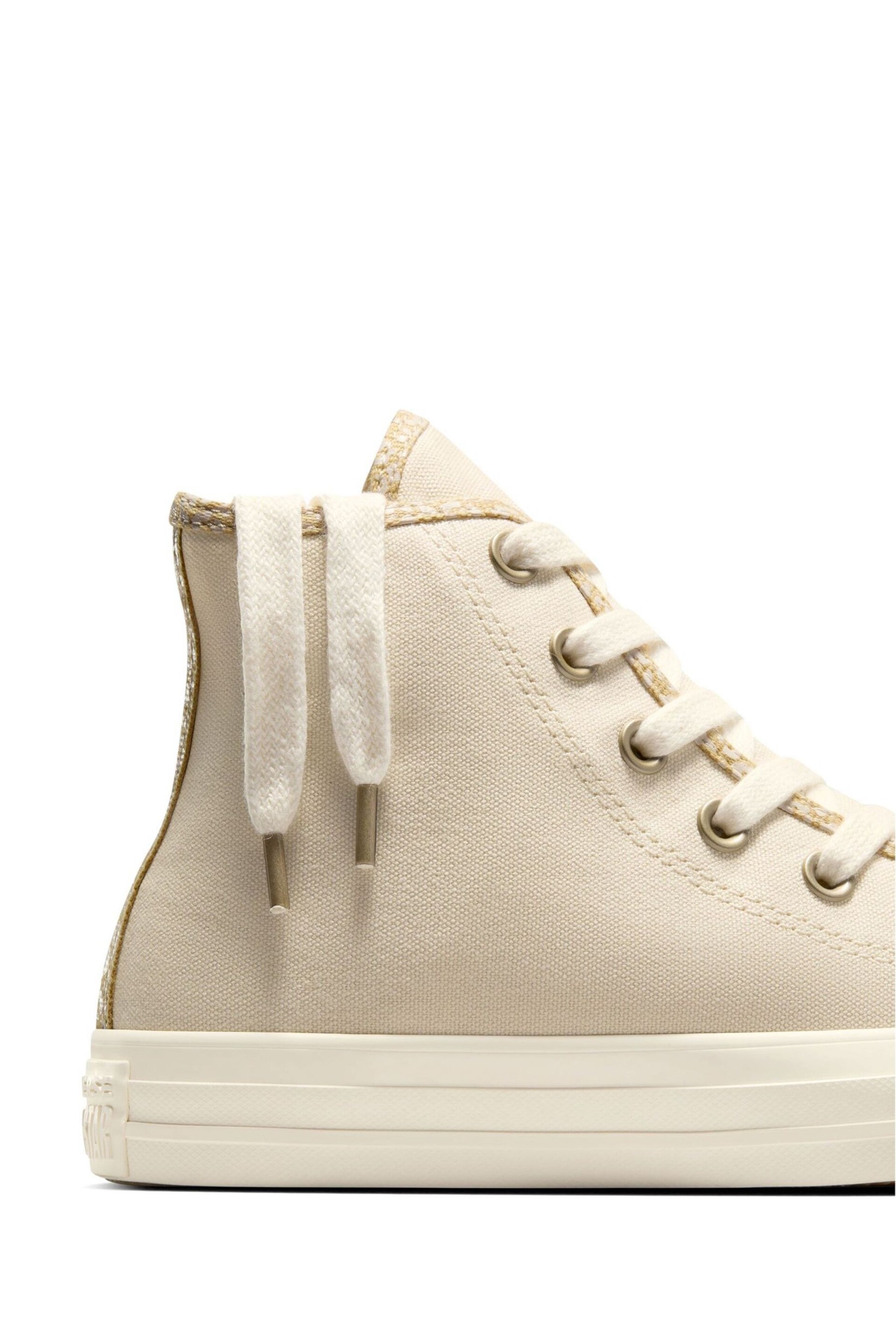 Converse Beige Chuck Taylor All Star High Top Trainers - Image 3 of 12