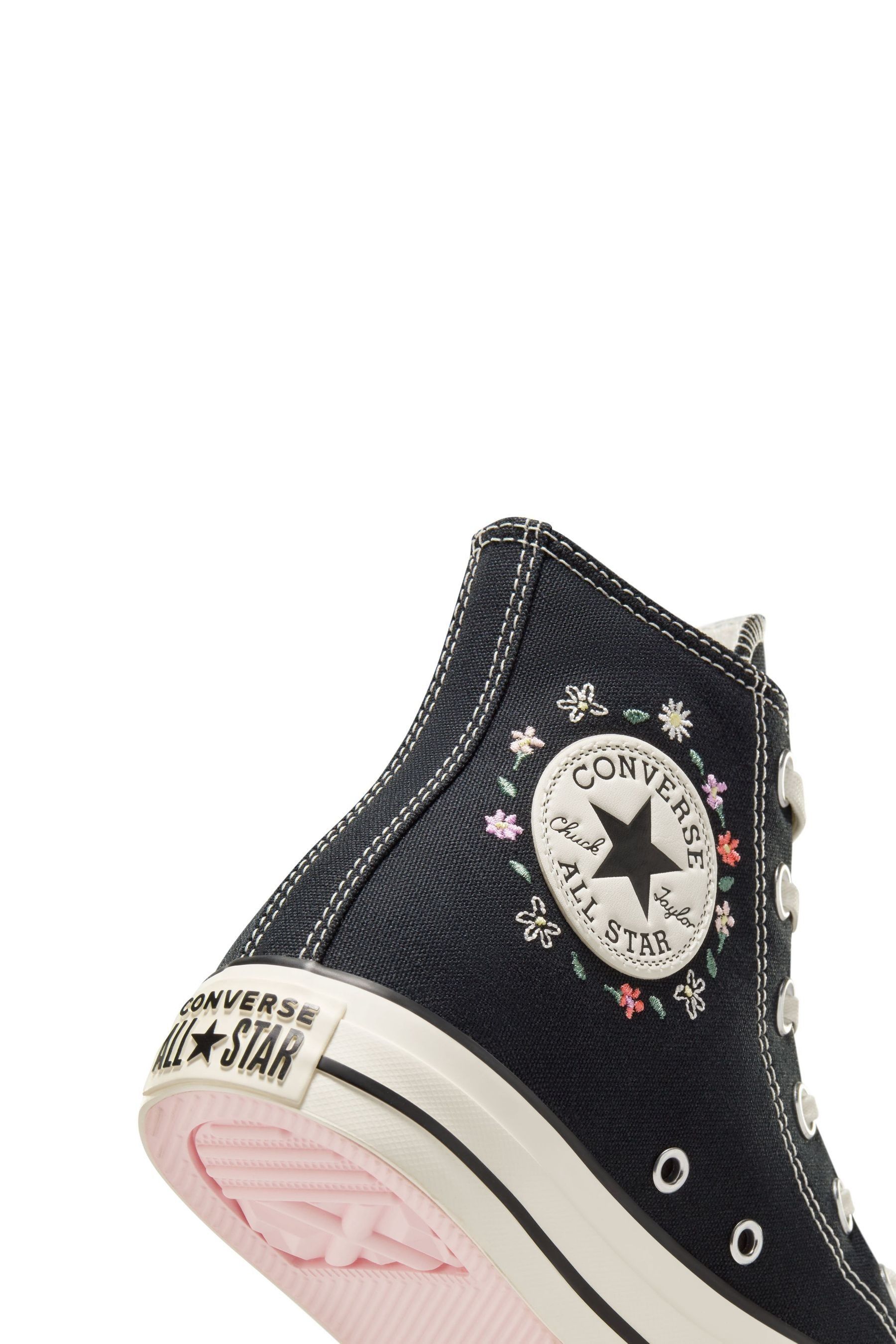 Converse all star lux wedge black trainers best sale