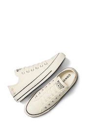 Converse Cream Chuck Taylor All Star Ox Trainers - Image 7 of 11
