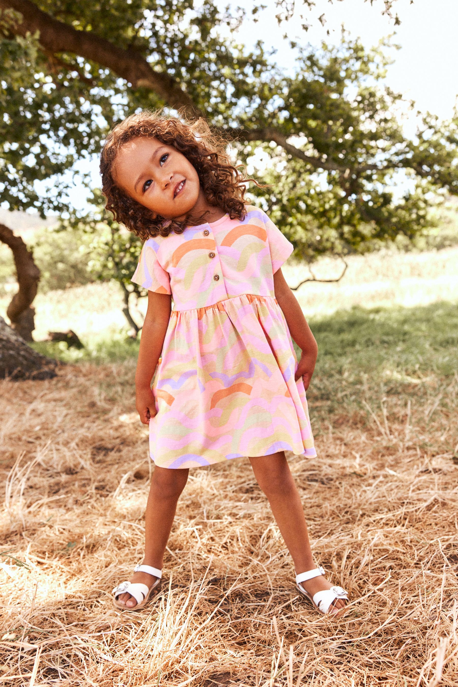 Buy Rainbow 100 Cotton Short Sleeve Jersey Dress 3mths 7yrs from the Next UK online shop