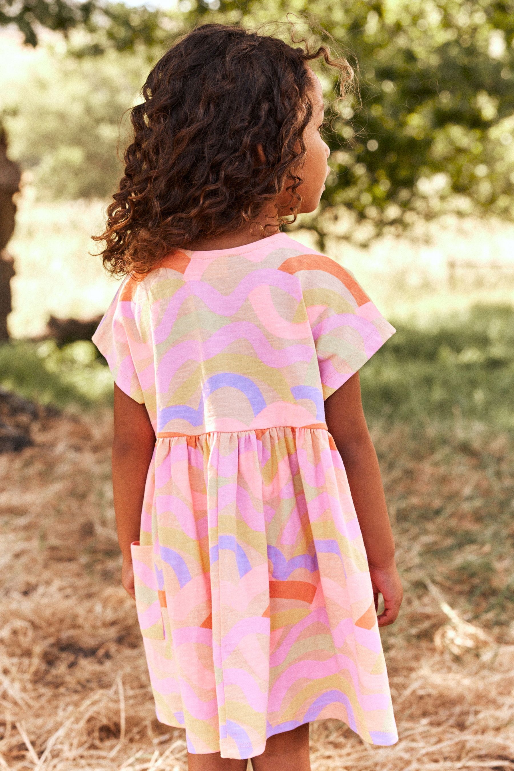 Rainbow jersey dress sales