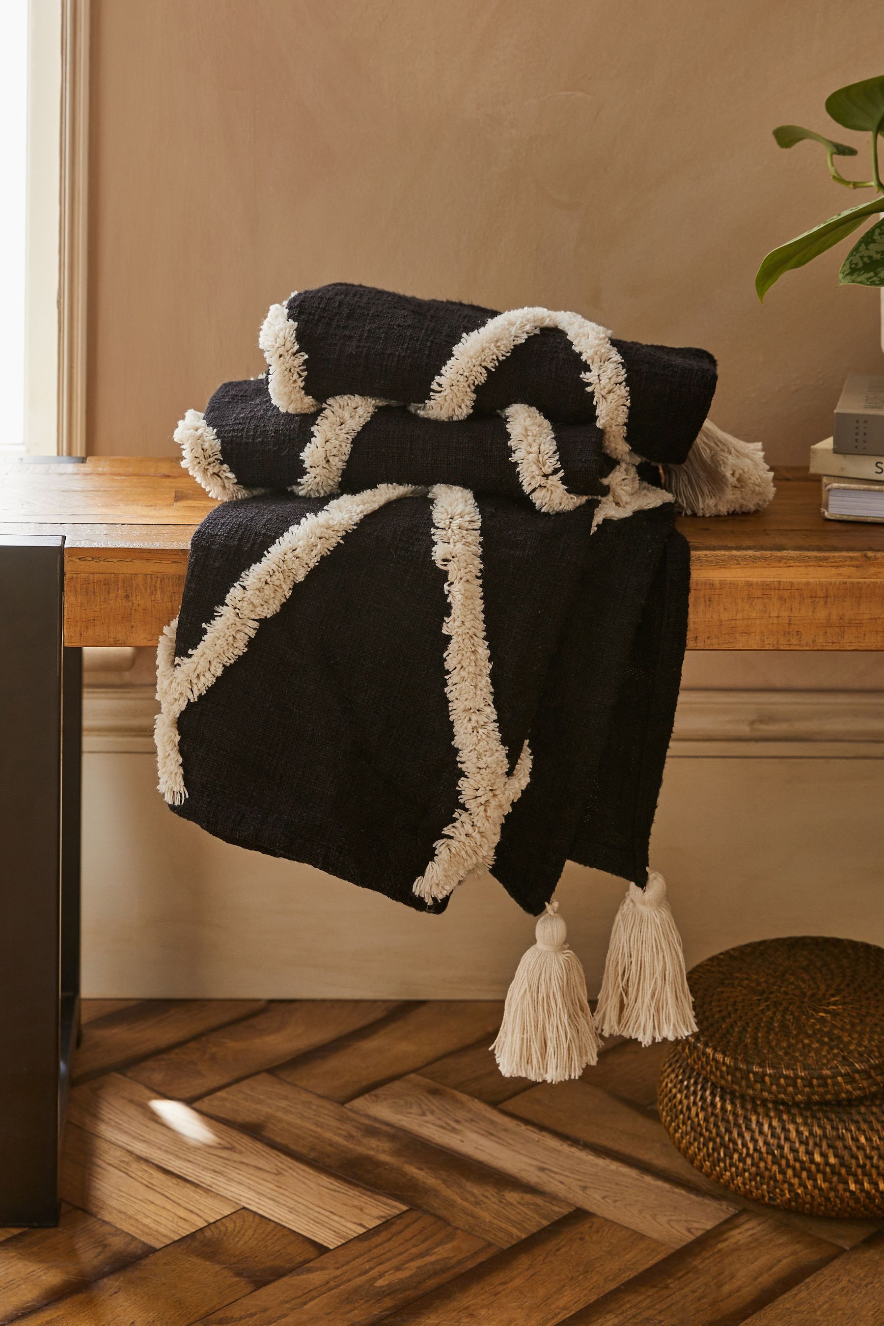 Buy Black Berber Throw from Next Luxembourg