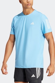 adidas Blue Own The Run T-Shirt - Image 1 of 6