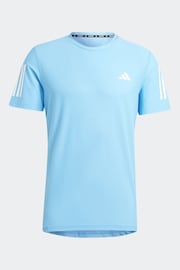 adidas Blue Own The Run T-Shirt - Image 6 of 6
