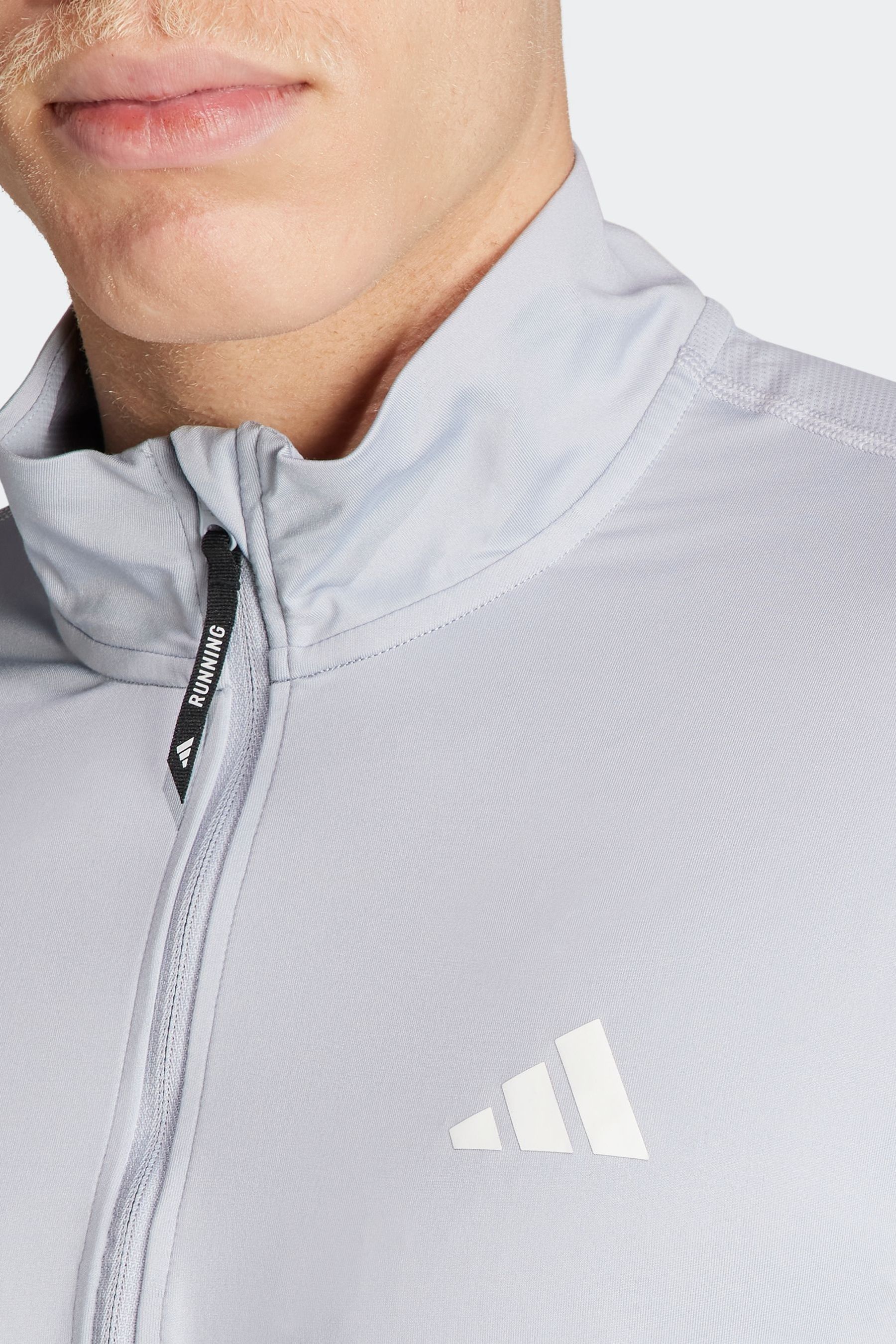 Adidas half zip running top sales