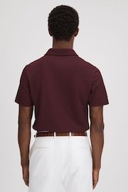 Reiss Bordeaux Floyd Slim Fit Half-Zip Polo Shirt - Image 5 of 5