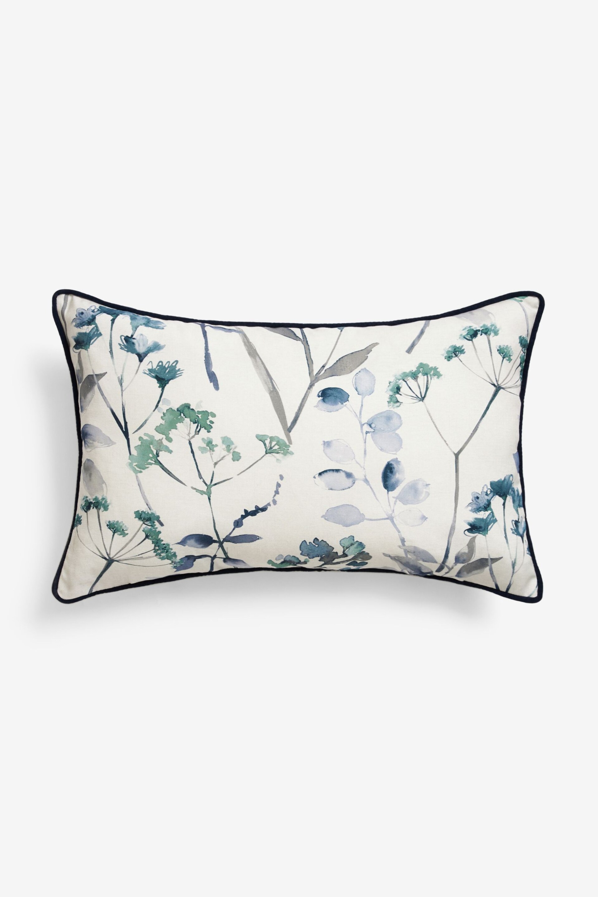 Blue 40 x 59cm Isla Floral Cushion - Image 2 of 5