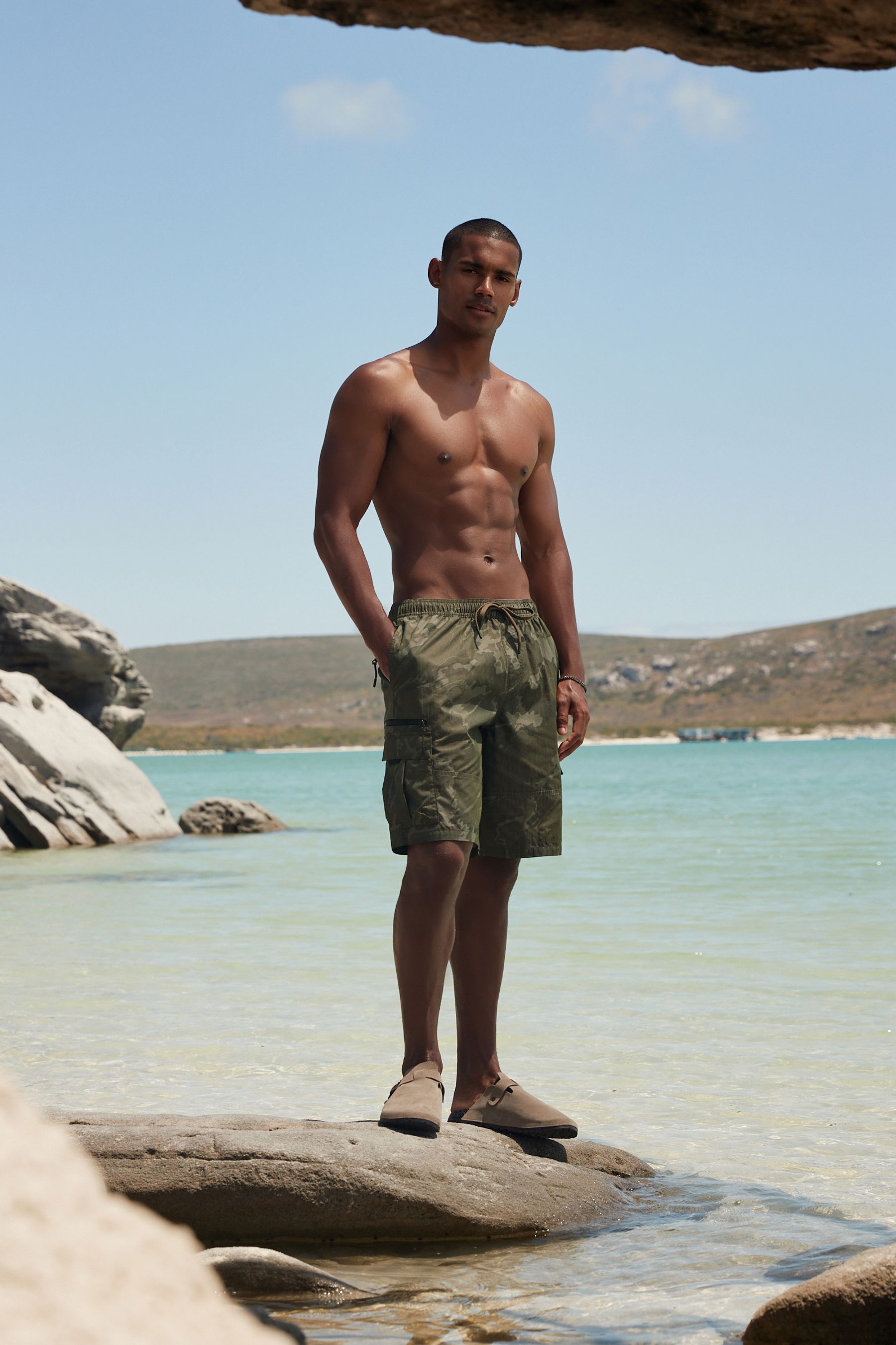 Khaki board shorts hotsell