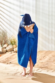 Blue Kids Hooded Beach Towel - Image 1 of 5