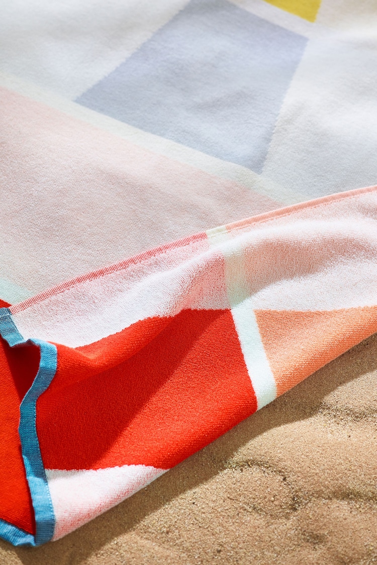 Multi Monogram 100% Cotton Beach Towel - Image 3 of 3