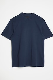 River Island Blue RI Studio Heavyweight Slim Fit T-Shirt - Image 4 of 4
