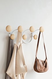 Umbra White Dotsy 7 hook Wall Mounted Coat Rack - Image 1 of 4