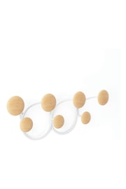 Umbra White Dotsy 7 hook Wall Mounted Coat Rack - Image 3 of 4