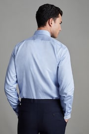 Reiss Mid Blue Remote Reg Cotton Sateen Shirt - Image 4 of 6