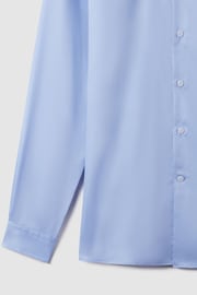 Reiss Mid Blue Remote Reg Cotton Sateen Shirt - Image 6 of 6