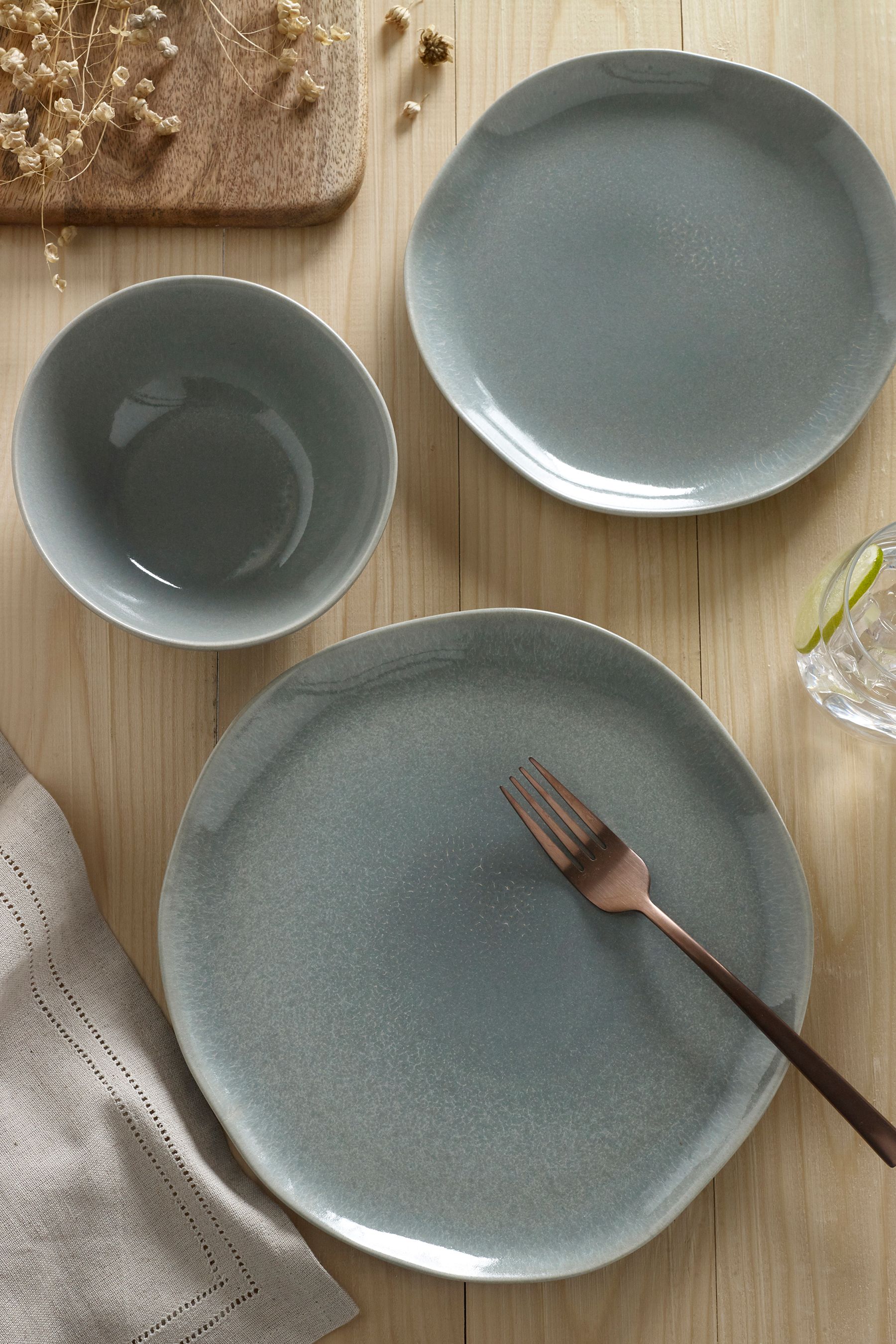 Sage green dinnerware sets on sale