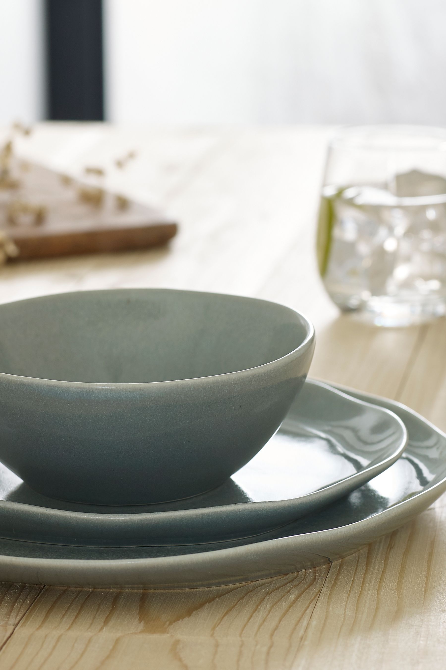 Sage green dinnerware sets clearance