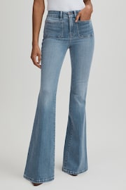 Good American Mid Blue Good American Mid Rise Flared Jeans - Image 1 of 5