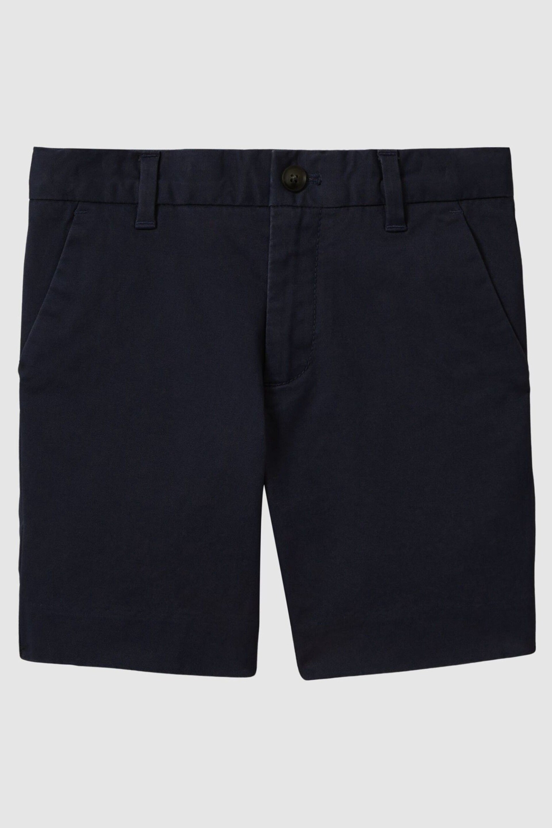 Reiss Navy Wicket Junior Casual Chino Shorts - Image 2 of 5