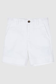Reiss White Wicket Junior Casual Chino Shorts - Image 2 of 6