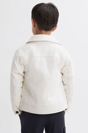 Reiss Ecru Diaz Senior Cord Button Through Jacket - Image 4 of 5
