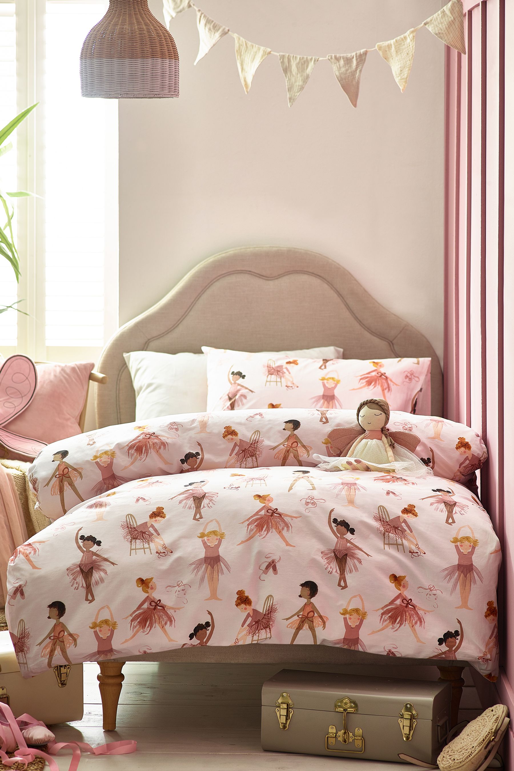Buy Ecru Cream 100 Cotton Printed Bedding Duvet Cover and Pillowcase Set from Next Luxembourg