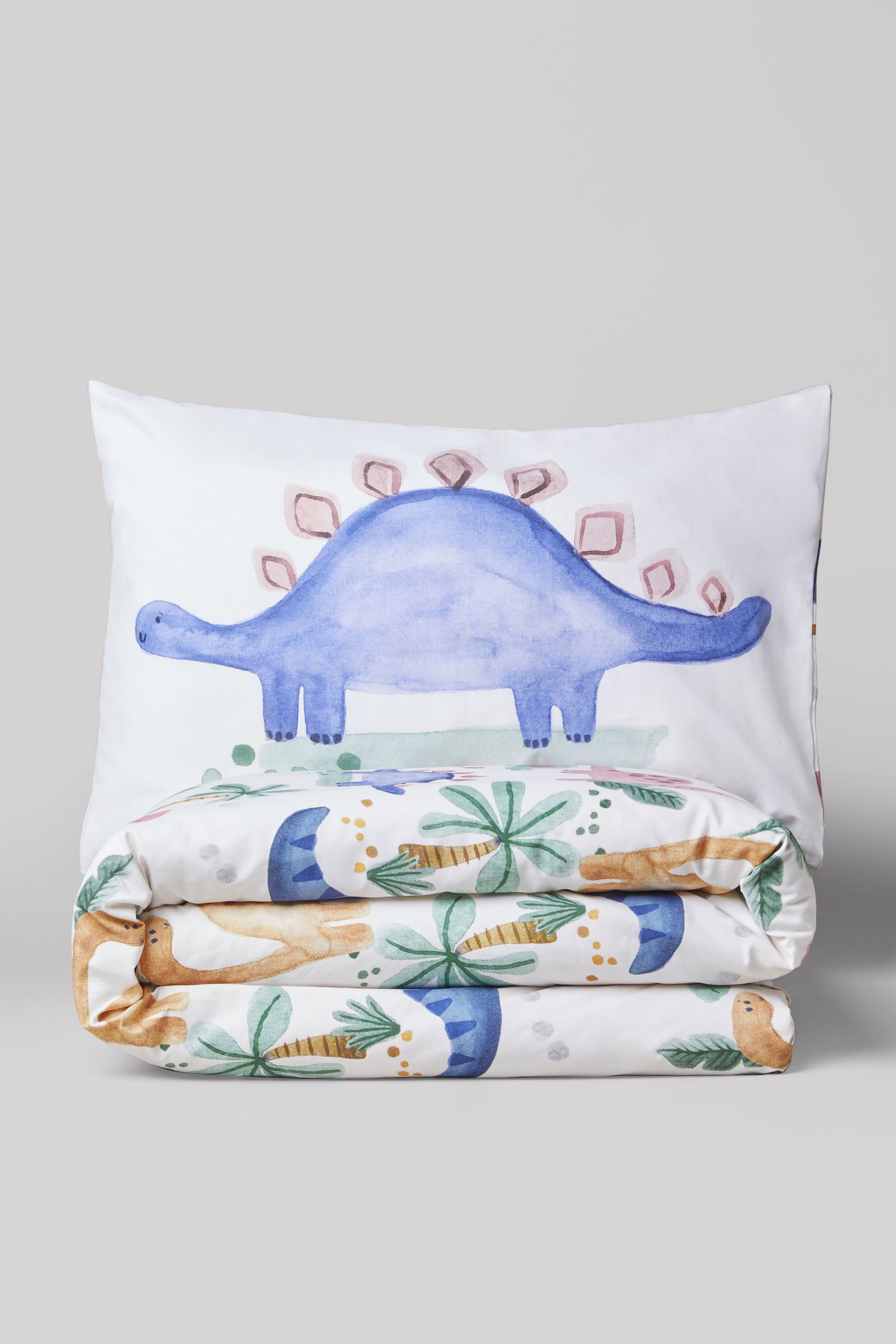 Buy Natural Watercolour Dino Duvet Cover and Pillowcase Set from Next Luxembourg