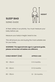 Grey Hearts 2.5 Tog Fleece Supersoft Baby Sleep Bag - Image 3 of 9
