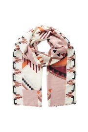 Brown/Pink Aztec Print Lightweight Scarf - Image 3 of 5