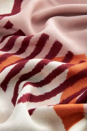 Brown/Pink Aztec Print Lightweight Scarf - Image 5 of 5