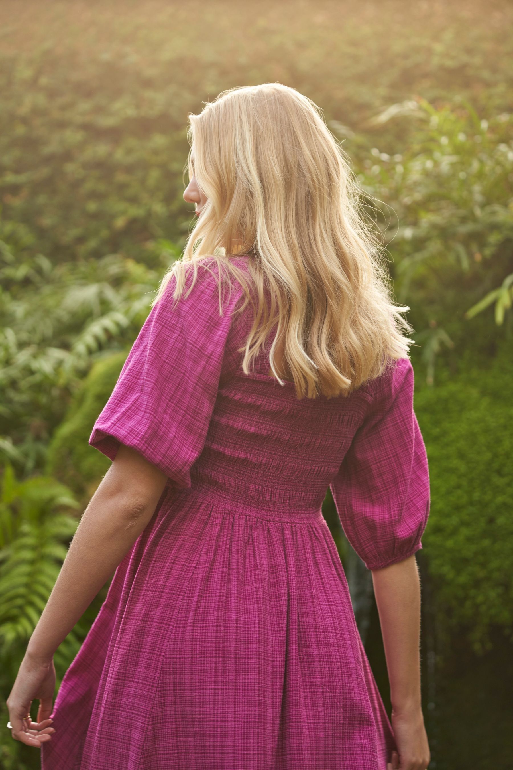 Buy Another Sunday Ruffle Cheesecloth Midi Dress With Tassel Detail In Pink from Next Luxembourg